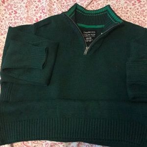 Calvin Klein Jeans MockNeck Half Zipper Sweater XL